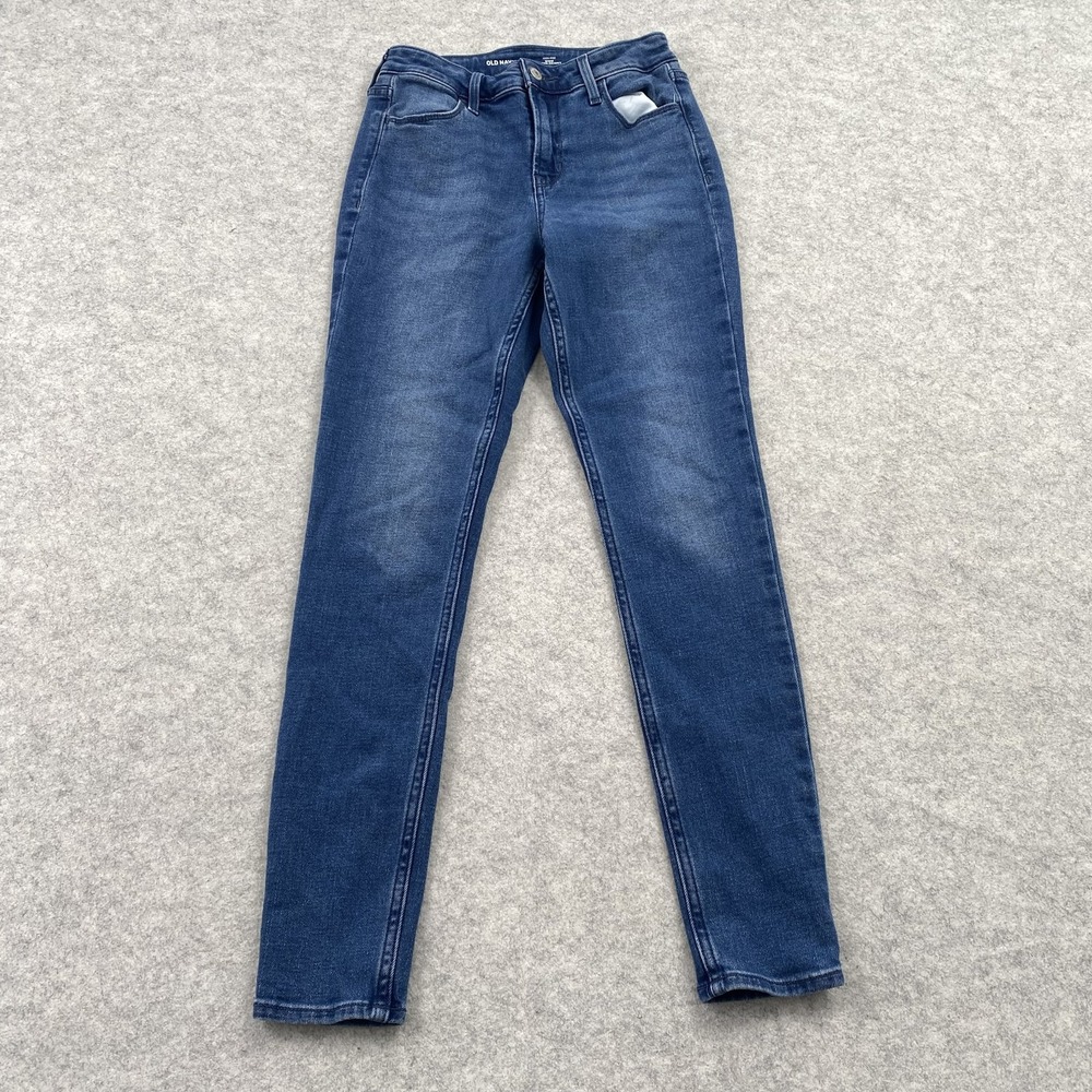 Old Navy High Rise Wow Super-Skinny Jeans Womens 0 (24x27) Blue Stretch Denim